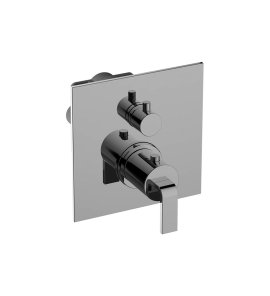 Graff Immersion Bateria natryskowa termostatyczna podtynkowa z zaworem odcinającym - element zewnętrzny Chrom E-18041-LM40E-T