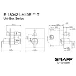 Graff Immersion Bateria natryskowa termostatyczna podtynkowa 2-drożna - element zewnętrzny Chrom E-18042-LM40E-T