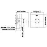 Graff Immersion Bateria natryskowa podtynkowa - element zewnętrzny Chrom E-7040-LM40N-T