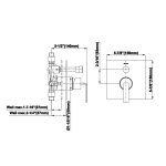 Graff Immersion Bateria natryskowa podtynkowa z przełącznikiem - element zewnętrzny Chrom E-7090-LM40N-T