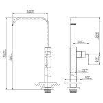 Graff Immersion Bateria umywalkowa wolnostojąca - element zewnętrzny Chrom E-2325-LM40N-T