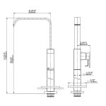 Graff Immersion Bateria umywalkowa wolnostojąca - element zewnętrzny Chrom E-2325-LM31N-T