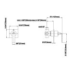 Graff Immersion Rozdzielacz podtynkowy 3-drożny - element zewnętrzny Chrom E-8066-LM40S-T