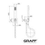 Graff Immersion Zestaw natryskowy podtynkowa termostatyczna z systemem UNI-BOX z deszczownicą ścienną 250x250 mm z zestawem natryskowym Chrom IME02