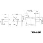 Graff Immersion Zestaw natryskowy podtynkowa termostatyczna z deszczownicą ścienną 250x250 mm z zestawem natryskowym Chrom IME03