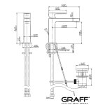 Graff Incanto Bateria umywalkowa jednouchwytowa z korkiem automatycznym Chrom E-11202D-LM55