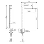 Graff Incanto Bateria umywalkowa jednouchwytowa Chrom E-11206-LM55