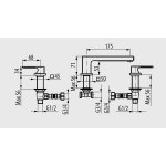 Graff Incanto Bateria wannowa 3-otworowa bez zestawu natryskowego Chrom E-11250-LM55B