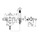 Graff Incanto Bateria wannowo-natryskowa z zestawem prysznicowym Chrom EX-3776-LM55X