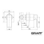 Graff Incanto Rozdzielacz 3-drożny z funkcją odcięcia podtynkowy - element zewnętrzny Chrom E-8066-LM55S-T