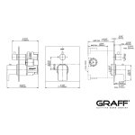 Graff Luna Zawór termostatyczny 2-drożny podtynkowy - element zewnętrzny Chrom E-18042-LM36E-T