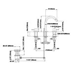 Graff M.E./M.E.25 Bateria bidetowa 3-otworowa z korkiem automatycznym Chrom E-6163-LM41B