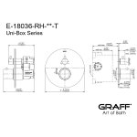 Graff M.E./M.E.25 Bateria natryskowa z systemem UNI-BOX podtynkowa - element zewnętrzny Chrom E-18036-RH-T