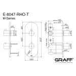 Graff M.E./M.E.25 Bateria natryskowa podtynkowa 2-uchwytowa - element zewnętrzny Chrom E-8047-RH0-T