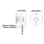 Graff M.E./M.E.25 Bateria natryskowa podtynkowa - element zewnętrzny Chrom E-7030-LM37N-T