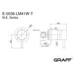 Graff M.E./M.E.25 Bateria natryskowa podtynkowa - element zewnętrzny Chrom E-0036-LM41W-T