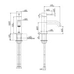 Graff M.E./M.E.25 Bateria umywalkowa jednouchwytowa Chrom E-6104-LM41M