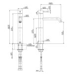 Graff M.E./M.E.25 Bateria umywalkowa wysoka jednouchwytowa Chrom E-6109-LM41M