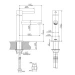 Graff M.E./M.E.25 Bateria umywalkowa jednouchwytowa 120 mm Chrom E-6103-LM41