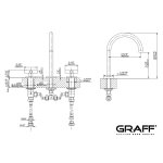 Graff M.E./M.E.25 Bateria umywalkowa 3-otworowa 160 mm Chrom E-6111N-C17B