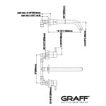 Graff M.E./M.E.25 Bateria umywalkowa 3-otworowa 235 mm podtynkowa - element zewnętrzny Chrom E-6130-LM37W-T