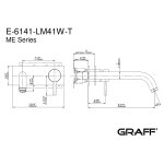 Graff M.E./M.E.25 Bateria umywalkowa 239 mm podtynkowa - element zewnętrzny Chrom E-6141-LM41W-T