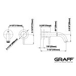 Graff M.E./M.E.25 Bateria umywalkowa 2-otworowa 191 mm podtynkowa - element zewnętrzny Chrom E-6135-LM41W-T