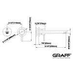 Graff M.E./M.E.25 Bateria umywalkowa 2-otworowa 235 mm podtynkowa - element zewnętrzny Chrom E-6139-LM41W-T