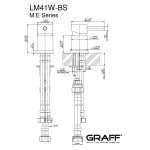 Graff M.E./M.E.25 Mieszacz nablatowy Chrom LM41W-BS