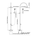 Graff M.E./M.E.25 Zestaw natryskowy z deszczownicą Ø 202 mm z zestawem prysznicowym Chrom E-6170-LM3F