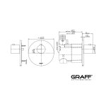 Graff M-Series Zestaw natryskowy termostatyczny podtynkowy z deszczownicą ścienną Ø 252 mm i zestawem prysznicowym Chrom HARLEY02