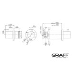 Graff M-Series Zestaw natryskowy termostatyczny podtynkowy z deszczownicą ścienną Ø 252 mm i zestawem prysznicowym Chrom HARLEY02