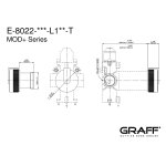 Graff MOD+ Bateria 2-drożna podtynkowa - element zewnętrzny Chrom E-8022-R2-L1-T