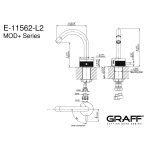 Graff MOD+ Bateria bidetowa jednootworowa Chrom E-11562-R1-L1