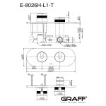 Graff MOD+ Bateria natryskowa termostatyczna podtynkowa - element zewnętrzny Chrom E-8026H-R1-L1-T