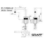 Graff MOD+ Bateria umywalkowa jednouchwytowa PROGRESSIVE Chrom E-11500-R2-L2