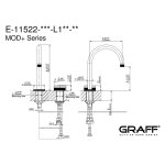 Graff MOD+ Bateria umywalkowa 2-otworowa PROGRESSIVE Chrom E-11522-R2-L1