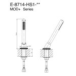 Graff MOD+ Zestaw prysznicowy nablatowy Chrom E-8714-HS1