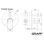 Graff Phase Bateria natryskowa podtynkowa - element zewnętrzny Chrom E-7080-LM45N-T