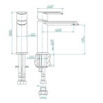 Graff Phase Bateria umywalkowa jednouchwytowa Chrom E-6600-LM45