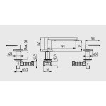 Graff Phase Bateria wannowa 3-otworowa bez zestawu prysznicowego Chrom E-6650-LM45B