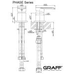 Graff Phase Bateria wannowa nablatowa jednouchwytowa Chrom LM45W-BS