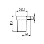 Graff Phase Kubek z uchwytem ściennym Chrom E-9403