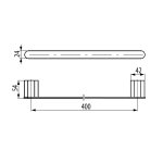 Graff Phase Wieszak na ręcznik 400 mm Chrom E-9408