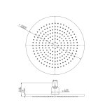 Graff Phase Zestaw natryskowy podtynkowy z deszczownicą Ø 252 mm z zestawem prysznicowym - element zewnętrzny Chrom PHA01