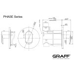 Graff Phase Zestaw natryskowy termostatyczny z zaworem 2-drożnym podtynkowy z deszczownicą Ø 252 mm z zestawem prysznicowym - element zewnętrzny Chrom PHA03