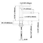 Graff Qubic Bateria bidetowa jednouchwytowa Chrom E-6261-LM38M