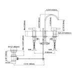 Graff Qubic Bateria bidetowa 3-otworowa z korkiem automatycznym Chrom E-6260-C12B