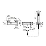 Graff Qubic Bateria natryskowa z zestawem prysznicowym Chrom EX-3772-LM38W