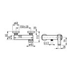 Graff Qubic Bateria natryskowa bez zestawu prysznicowego Chrom EX-3771-LM39W